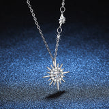 Load image into Gallery viewer, Fashion Luxury Jewelry Round Cut Moissanite Diamond Six Pointed Star Pendant S925 Sterling Silver Necklaces for Women