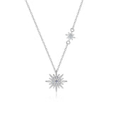 Load image into Gallery viewer, Fashion Luxury Jewelry Round Cut Moissanite Diamond Six Pointed Star Pendant S925 Sterling Silver Necklaces for Women