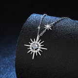 Load image into Gallery viewer, Fashion Luxury Jewelry Round Cut Moissanite Diamond Six Pointed Star Pendant S925 Sterling Silver Necklaces for Women