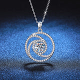 Load image into Gallery viewer, Fashion Luxury Jewelry Moissanite Necklaces 1Ct Round Cut D Grade VVS1 Pendant 925 Sterling Silver for Women