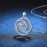 Load image into Gallery viewer, Fashion Luxury Jewelry Moissanite Necklaces 1Ct Round Cut D Grade VVS1 Pendant 925 Sterling Silver for Women