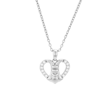 Load image into Gallery viewer, OAHLAN Gold Heart Shaped S925 Sterling Silver Pendant Necklace with Zircon Accents Timeless Elegant Fine Jewelry for Women Party
