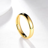 Load image into Gallery viewer, Ringsmaker 4mm Gold Color Titanium Ring Dome High Polished Man Women Wedding Bands
