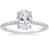 Load image into Gallery viewer, Ringsmaker 3Ct 925 Sterling Silver Rings Oval Cut Cubic Zirconia Women Engagement Bands