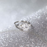 Load image into Gallery viewer, Ringsmaker 3Ct 925 Sterling Silver Rings 3-Stone Princess Square Cut Cubic Zirconia CZ Women Engagement Bands