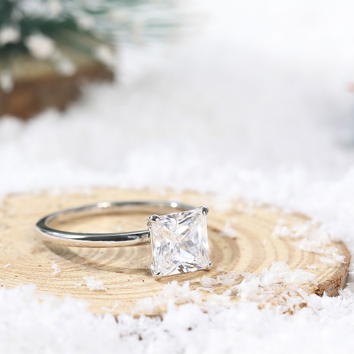 Round-cut Solitaire Promise Rings For Couples In 925 Sterling Silver Best Valentine S Day Gift Round-cut Solitaire Promise Rings For Couples In 925 Sterling Silver Best Valentine S Day Gift