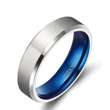 Load image into Gallery viewer, 6mm Silver Titanium Rings Man Women Brushed Matte Wedding Band Engagement Rings Fashion Jewelry Anniversary