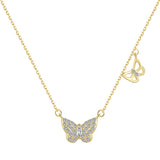 Load image into Gallery viewer, Fashion Marquise Cut Cubic Zirconia Necklaces Delicate 925 Sterling Silver Butterfly Pendant Necklace for Women Jewelry Gift