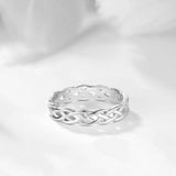 Load image into Gallery viewer, Ringsmaker 925 Sterling Silver Ring Women Celtic Knot Wedding Bands