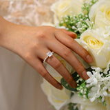 Load image into Gallery viewer, Ringsmaker 2ct 925 Sterling Silver Ring 14k Plated Gold Women Princess Cut CZ Engagement Bands