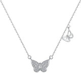 Load image into Gallery viewer, Fashion Marquise Cut Cubic Zirconia Necklaces Delicate 925 Sterling Silver Butterfly Pendant Necklace for Women Jewelry Gift