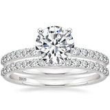 Load image into Gallery viewer, Ringsmaker 1.25CT 925 Sterling Silver Bridal Ring Sets Round CZ Women Promise Wedding Bands