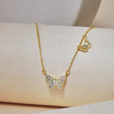 Load image into Gallery viewer, Fashion Marquise Cut Cubic Zirconia Necklaces Delicate 925 Sterling Silver Butterfly Pendant Necklace for Women Jewelry Gift