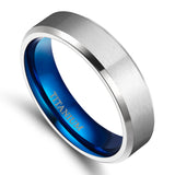 Load image into Gallery viewer, 6mm Silver Titanium Rings Man Women Brushed Matte Wedding Band Engagement Rings Fashion Jewelry Anniversary