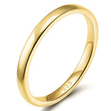 Load image into Gallery viewer, Ringsmaker 2mm 14K Gold Plated Women 925 Sterling Silver Rings Wedding Bands