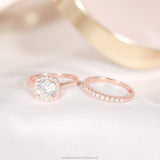 Load image into Gallery viewer, 1.5 ct Round Cut Moissanite 925 Sterling Silver Bridal Set