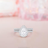 Load image into Gallery viewer, 3 ct Pear Cut 925 Sterling Silver Moissanite Bridal Set