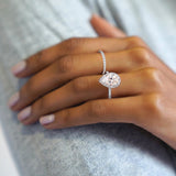 Load image into Gallery viewer, 3 ct Pear Cut 925 Sterling Silver Moissanite Bridal Set