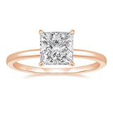 Load image into Gallery viewer, 3ct Princess Cut Solitaire Moissanite Engagement Ring