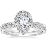 Load image into Gallery viewer, 3 ct Pear Cut 925 Sterling Silver Moissanite Bridal Set