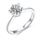 Load image into Gallery viewer, 925 1CT Moissanite Sterling Silver Engagement Ring