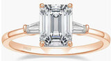 Load image into Gallery viewer, 3.5CT Emerald Cut Moissanite Engagement Ring