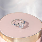 Load image into Gallery viewer, 925 Silver 3.5 Ct Oval Cut Moissanite Engagement Ring