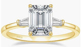 Load image into Gallery viewer, 3.5CT Emerald Cut Moissanite Engagement Ring