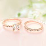 Load image into Gallery viewer, 1.5 Carat Round Cut s925 D Grade Moissanite Wedding Bands