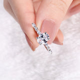 Load image into Gallery viewer, 925 Silver 3.5 Ct Oval Cut Moissanite Engagement Ring