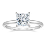 Load image into Gallery viewer, 3ct Princess Cut Solitaire Moissanite Engagement Ring