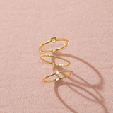 Load image into Gallery viewer, Ringsmaker 14K Gold Plated 925 Sterling Silver Rings Women Stackable Wedding Bands