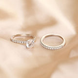 Load image into Gallery viewer, Ringsmaker 1.25CT 925 Sterling Silver Bridal Ring Sets Round CZ Women Promise Wedding Bands