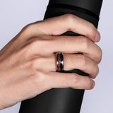 Load image into Gallery viewer, Ringsmaker 8mm Inlay Men Rings Vikings Hunting Bands Koa Zebra Wood Deer Antler Arrow Tungsten Rings