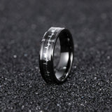 Load image into Gallery viewer, Ringsmaker 6mm EKG Heartbeat Black Tungsten Ring Men Women Color Changing Latest Design Tungsten Ring For Couple
