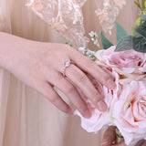 Load image into Gallery viewer, Ringsmaker Rose Gold 925 Sterling Silver Ring Oval Cut Cubic Zirconia Women Engagement Rings
