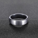 Load image into Gallery viewer, Ringsmaker 6mm Domed Tungsten Carbide Ring Men Silver Color Brushed Wedding Bands