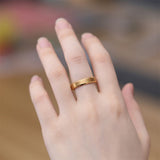 Load image into Gallery viewer, Ringsmaker 4mm 24K Gold Plated Tungsten Rings For Men Brushed Wedding Bands
