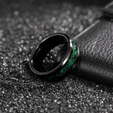 Load image into Gallery viewer, Ringsmaker 8mm Black Tungsten Carbide Ring Men Green Celtic Dragon Inlay Rings