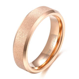 Load image into Gallery viewer, Ringsmaker 6mm Frosted Tungsten Carbide Rings Rose Gold Women Matte Ring