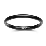 Load image into Gallery viewer, Ringsmaker 2mm Black Tungsten Carbide Rings High Polished Men Wedding Bands