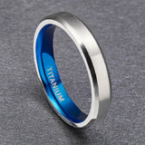 Load image into Gallery viewer, 4mm Silver Titanium Rings Man Women Brushed Matte Wedding Band Engagement Rings Fashion Jewelry Anniversary