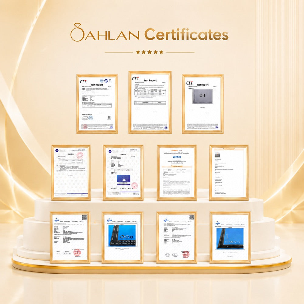 Examples of Oahlan jewelry testing reports, supplier verification and quality documentation