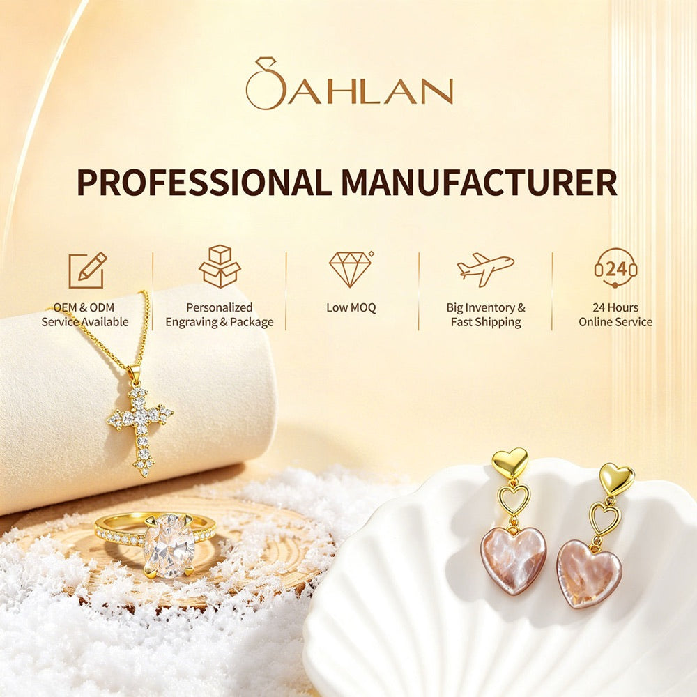 Oahlan custom jewelry manufacturing services including OEM, ODM, engraving, packaging and global shipping